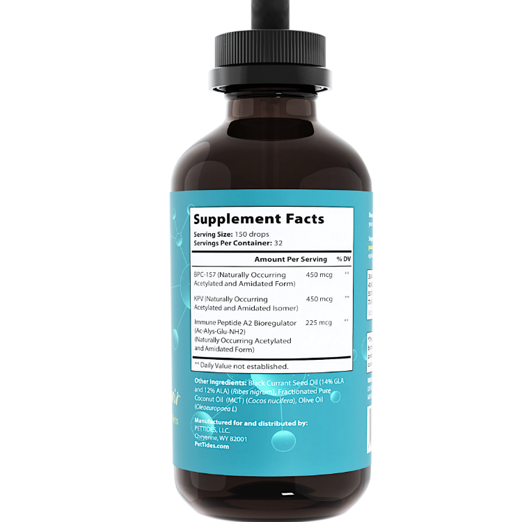 Full Body Repair Peptide Infused Oil for Large supplement facts