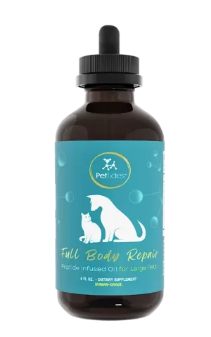 Full Body Repair Peptide Infused Oil for Large Pets front view
