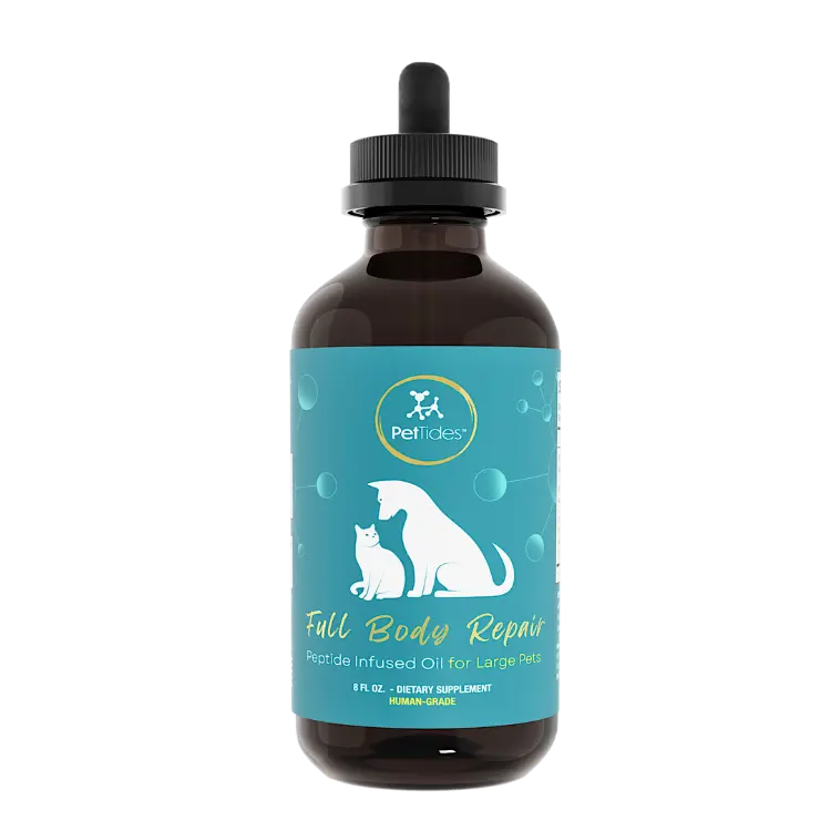 Full Body Repair Peptide Infused Oil for Large Pets front view