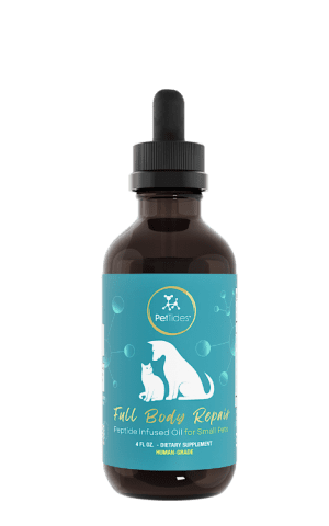 Full Body Repair Peptide Infused Oil for small pets front view