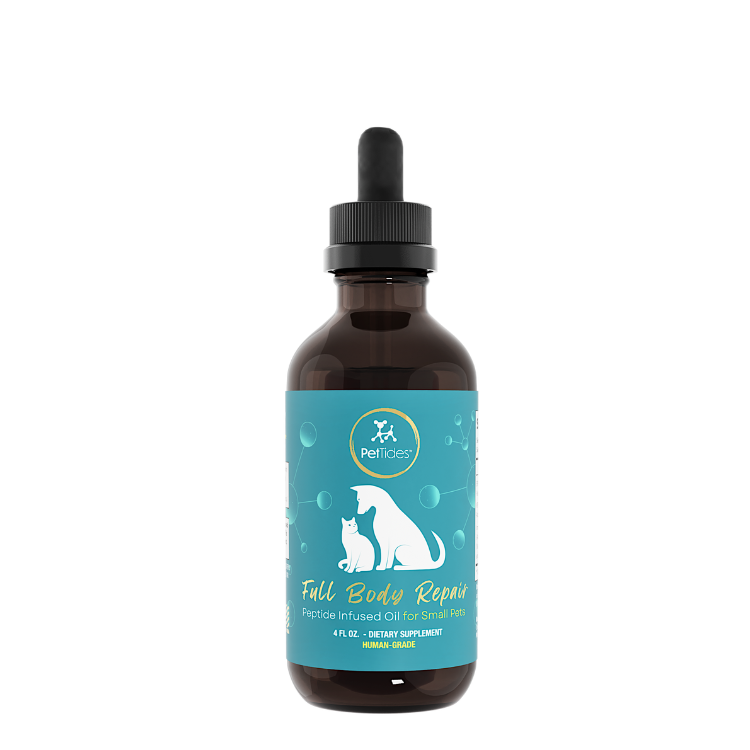 Full Body Repair Peptide Infused Oil for small pets front view