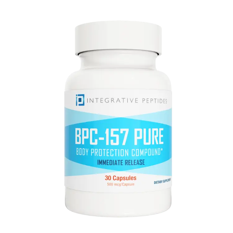 bpc-157 pure immediate release 30 caps front view